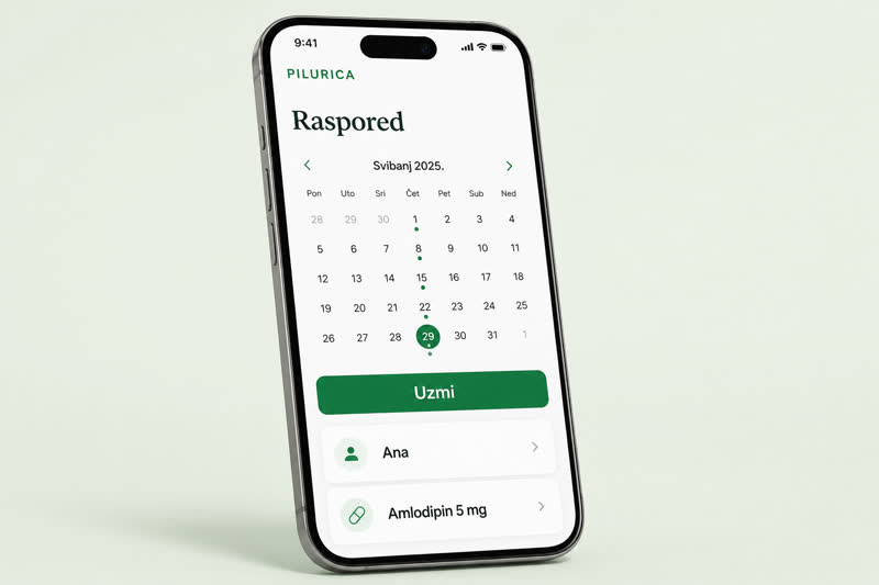 Pilurica — raspored i tipka Uzmi