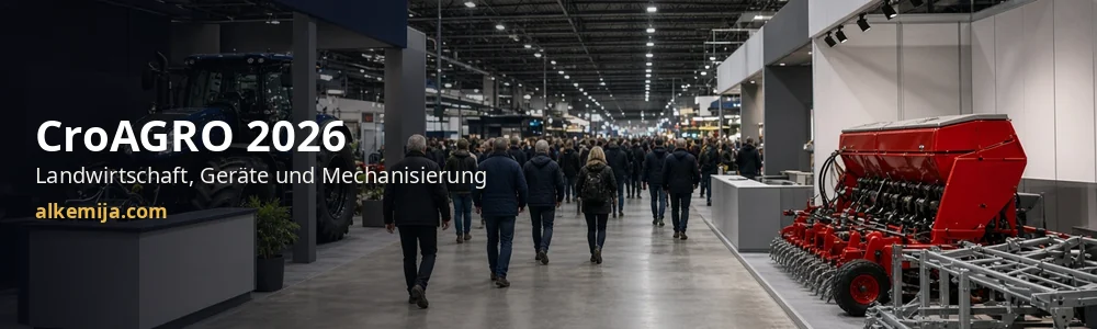 CroAGRO 2026, Landwirtschaft, Geräte und Mechanisierung, alkemija.com. Messestände und Exponate.